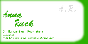 anna ruck business card